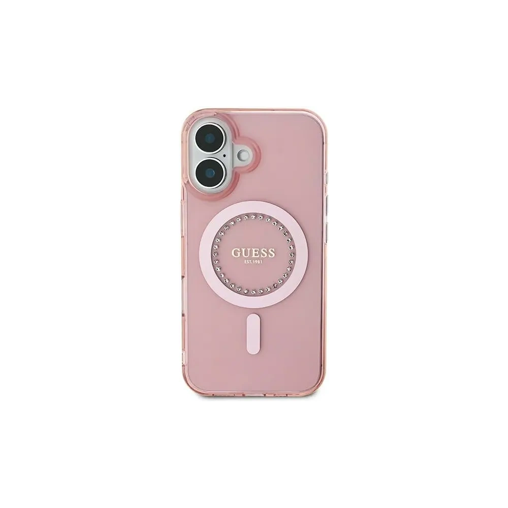Hurtownia GSM - Guess GUHMP16MPFTDTEP Apple iPhone 16 Plus kemény tok IML Ragyogók MagSafe rózsaszín - GUE3641 - {ean13} - Hurt