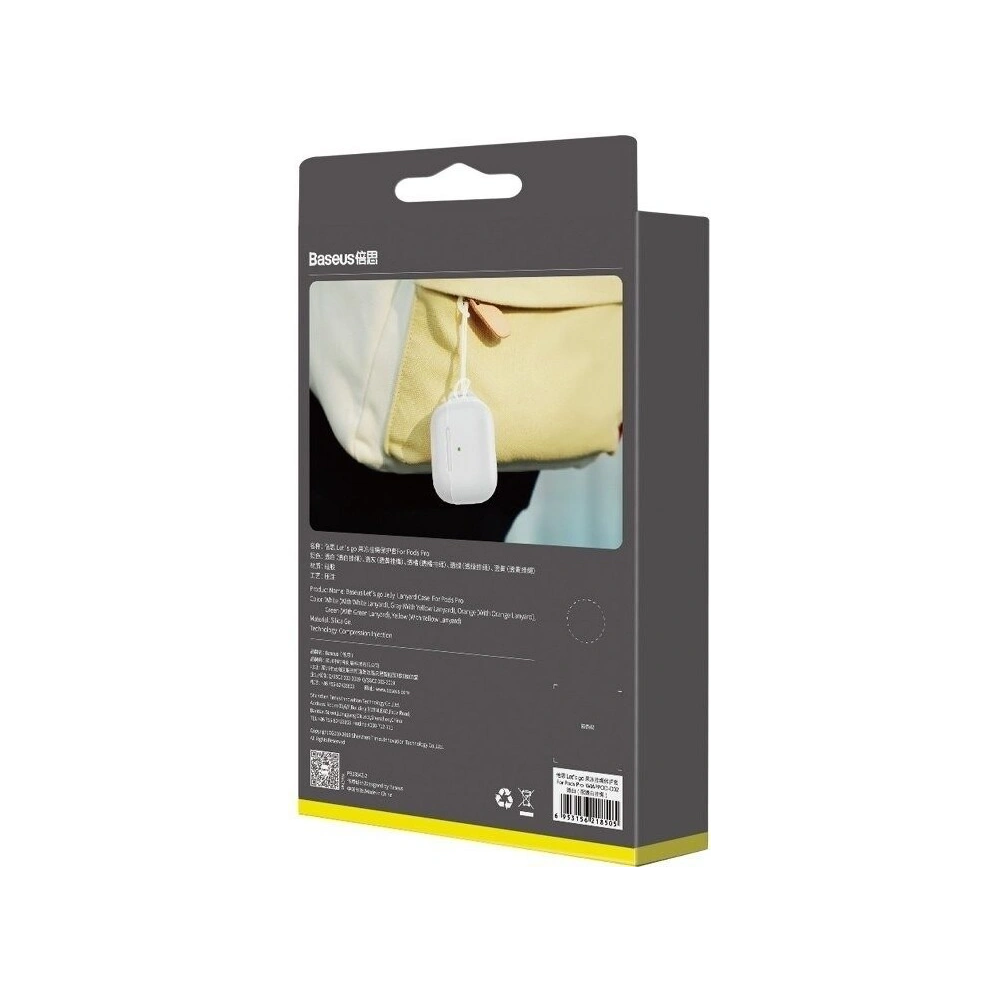 Wholesale Baseus Let's go Jelly Lanyard Case for Apple AirPods Pro White - BSU1197WHT - {ean13} - Hurt