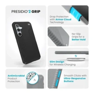 Hurtownia GSM - Speck Presidio2 Grip Samsung Galaxy S24 FE (Fekete/Slate Grey/Fehér) - SPK699 - {ean13} - Hurt
