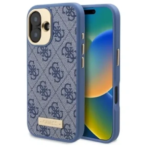 Wholesale Guess GUHMP16MU4GPRB Apple iPhone 16 Plus hardcase 4G Logo Plate MagSafe blue - GUE3642 - {ean13} - Hurt
