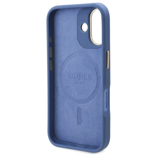 Etui Guess GUHMP16MU4GPRB Apple iPhone 16 Plus hardcase 4G Logo Plate MagSafe niebieski/blue
