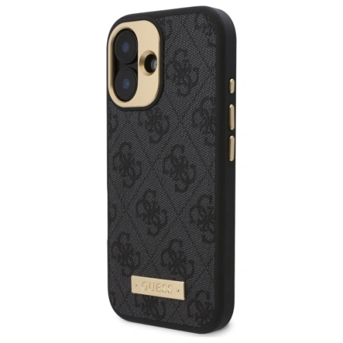 Etui Guess GUHMP16MU4GPRK Apple iPhone 16 Plus hardcase 4G Logo Plate MagSafe czarny/black