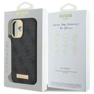 Hurtownia GSM - Guess GUHMP16MU4GPRK Apple iPhone 16 Plus kemény tok 4G Logó Plate MagSafe fekete - GUE3643 - {ean13} - Hurt