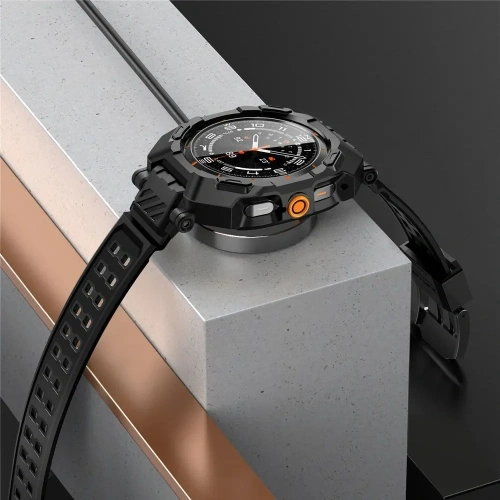 Etui Supcase Unicorn Beetle Pro & Tempered Glass [2 PACK] Samsung Galaxy Watch Ultra 47mm Black