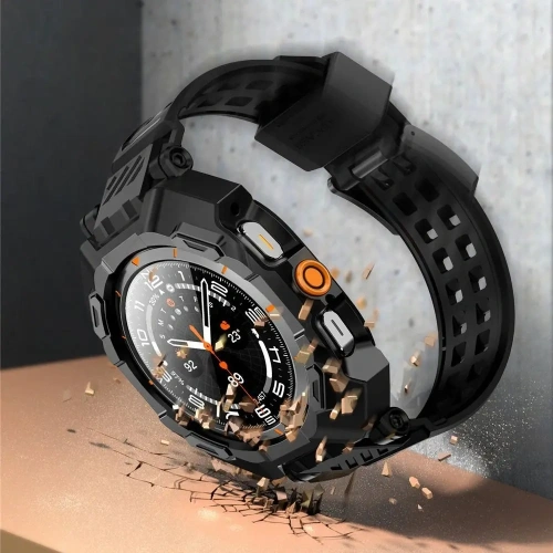 Etui Supcase Unicorn Beetle Pro & Tempered Glass [2 PACK] Samsung Galaxy Watch Ultra 47mm Black