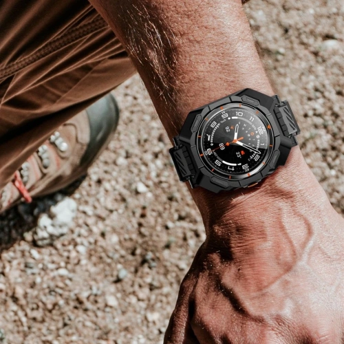 Etui Supcase Unicorn Beetle Pro & Tempered Glass [2 PACK] Samsung Galaxy Watch Ultra 47mm Black