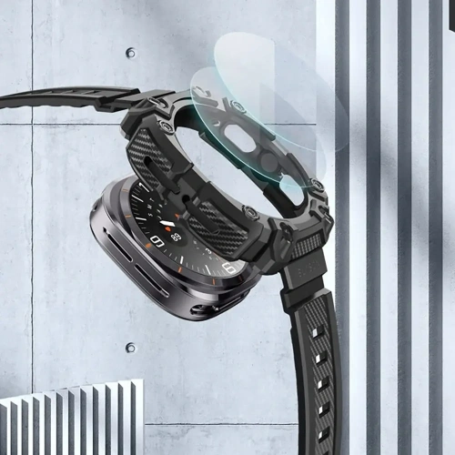 Etui Supcase IBLSN Armorbox & Tempered Glass [2 PACK] Samsung Galaxy Watch Ultra 47mm Black