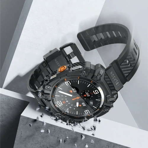 Etui Supcase IBLSN Armorbox & Tempered Glass [2 PACK] Samsung Galaxy Watch Ultra 47mm Black