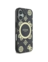 Hurtownia GSM - Guess GUHMP16SH4PYEEK Apple iPhone 16 Hardcase IML Pfingstrose Auf 4G Hintergrund MagSafe schwarz - GUE3646 - {ean13} - Hurt