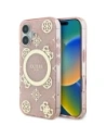 Etui Guess GUHMP16SH4PYEEP Apple iPhone 16 hardcase IML Peony On 4G Background MagSafe różowy/pink