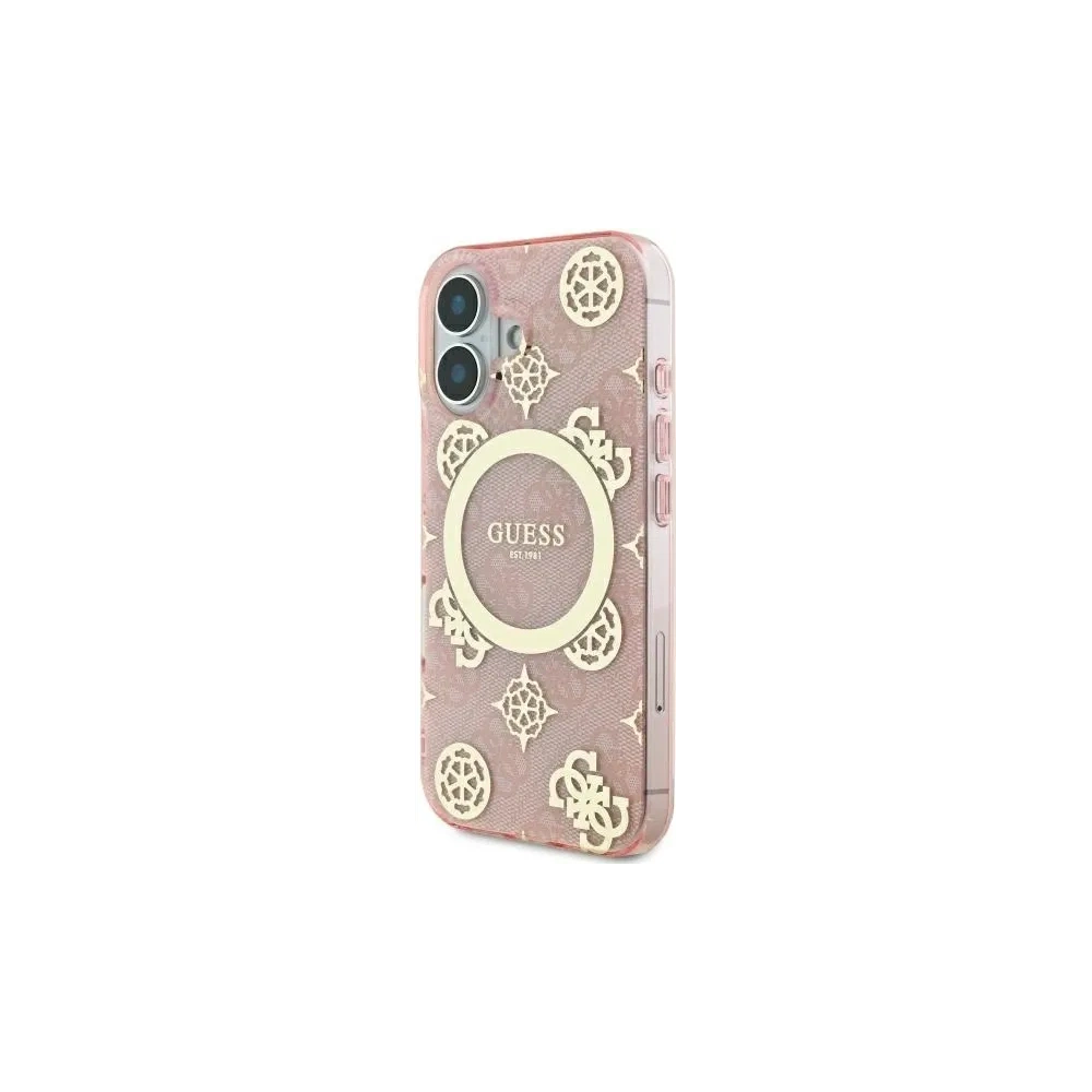 Hurtownia GSM - Etui Guess GUHMP16SH4PYEEP Apple iPhone 16 hardcase IML Peony On 4G Background MagSafe różowy/pink - GUE3647 - {ean13} - Hurt