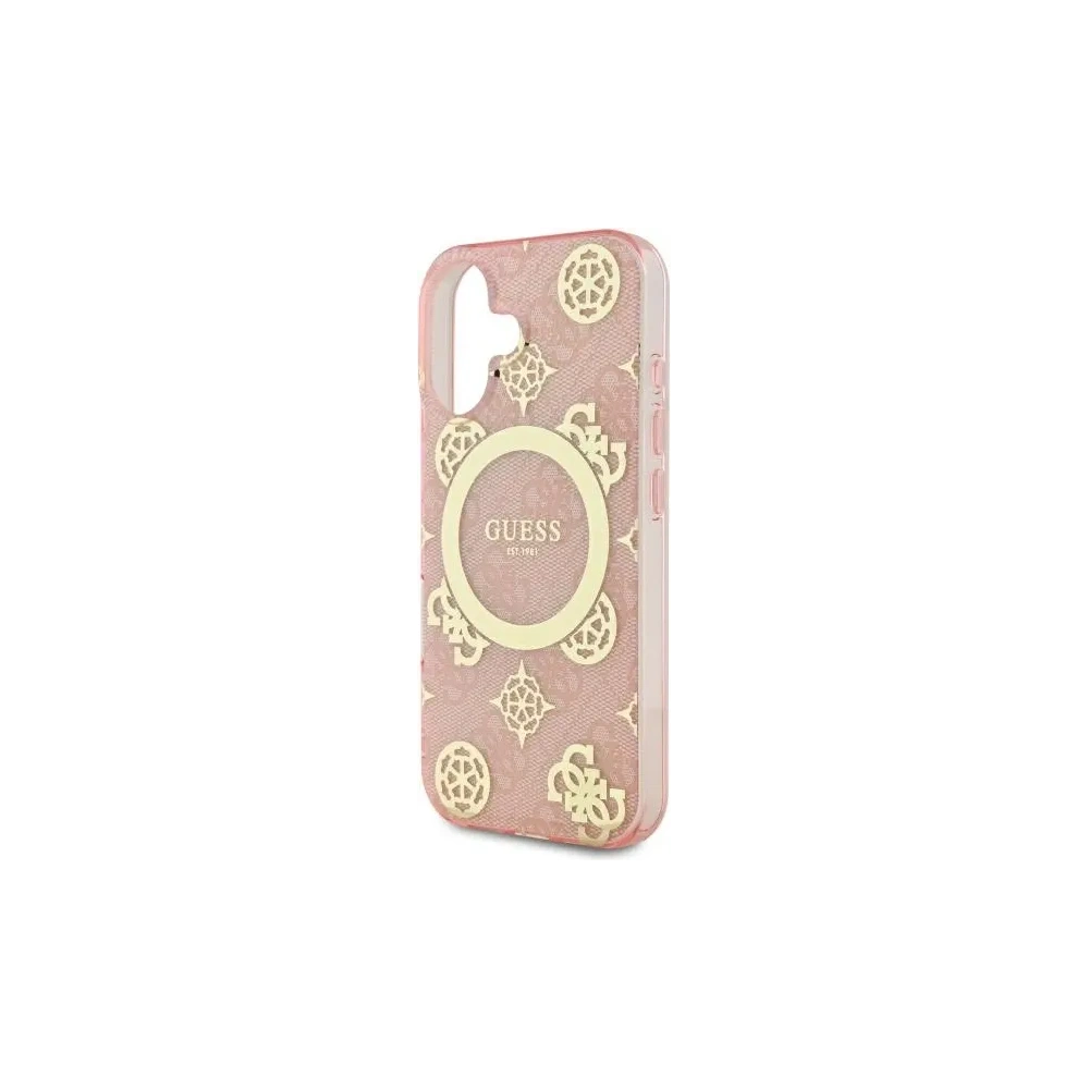 Hurtownia GSM - Etui Guess GUHMP16SH4PYEEP Apple iPhone 16 hardcase IML Peony On 4G Background MagSafe różowy/pink - GUE3647 - {ean13} - Hurt