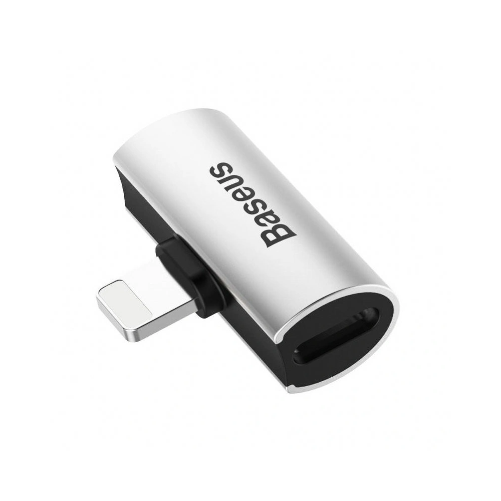 Wholesale Baseus iP Male to Dual iP Female Adapter L46 Silver-Black - BSU1203SLVBLK - {ean13} - Hurt