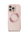 Guess GUHMP16SHFWFCP Apple iPhone 16 Hartschale IML Blumenkranz MagSafe pink