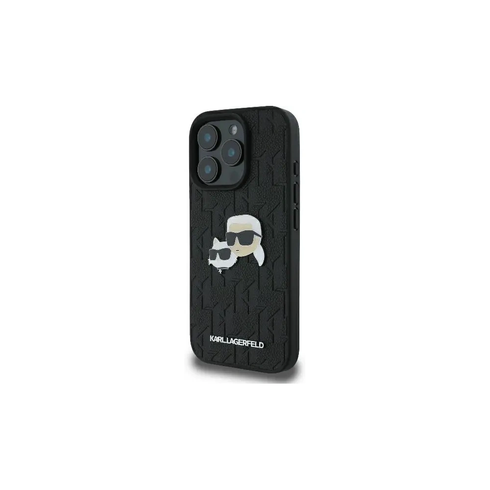 Hurtownia GSM - Etui Karl Lagerfeld KLHCP16LPGKLKCPK Apple iPhone 16 Pro hardcase Monogram Karl&Chaoupette Head Pin černý/black - KLD21736 - {ean13} - Hurt