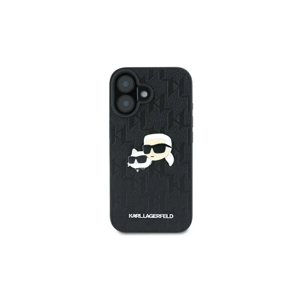 Hurtownia GSM - Karl Lagerfeld KLHCP16MPGKLKCPK Apple iPhone 16 Plus kemény tok Monogram Karl&Chaoupette Fej Pillangó fekete - KLD21738 - {ean13} - Hurt
