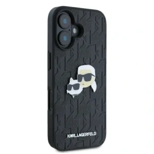 Hurtownia GSM - Karl Lagerfeld KLHCP16MPGKLKCPK Apple iPhone 16 Plus kemény tok Monogram Karl&Chaoupette Fej Pillangó fekete - KLD21738 - {ean13} - Hurt
