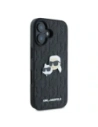Wholesale Karl Lagerfeld KLHCP16MPGKLKCPK Apple iPhone 16 Plus hardcase Monogram Karl&Chaoupette Head Pin black - KLD21738 - {ean13} - Hurt