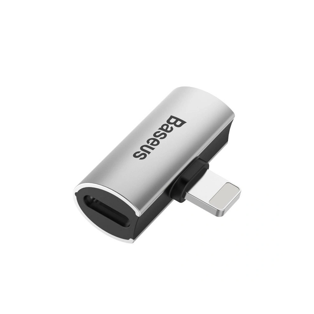 Wholesale Baseus iP Male to Dual iP Female Adapter L46 Silver-Black - BSU1203SLVBLK - {ean13} - Hurt