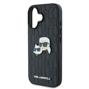Hurtownia GSM - Karl Lagerfeld KLHCP16MPGKLKCPK Apple iPhone 16 Plus kemény tok Monogram Karl&Chaoupette Fej Pillangó fekete - KLD21738 - {ean13} - Hurt