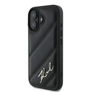 Hurtownia GSM - Karl Lagerfeld KLHCP16MPQDSMGK Apple iPhone 16 Plus kemény tok steppelt jelzés fekete - KLD21739 - {ean13} - Hurt