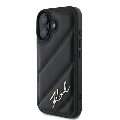 Etui Karl Lagerfeld KLHCP16MPQDSMGK Apple iPhone 16 Plus hardcase Quilted Signature czarny/black