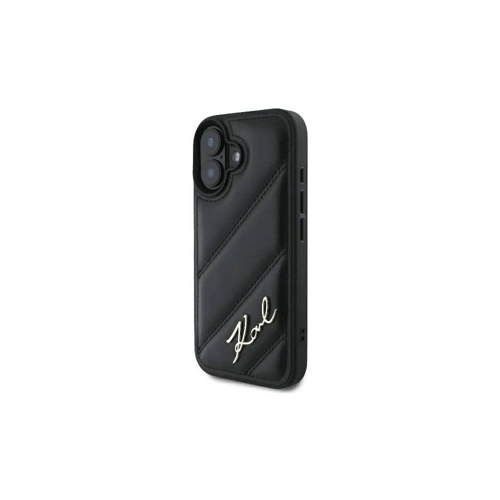 Hurtownia GSM - Karl Lagerfeld KLHCP16MPQDSMGK Apple iPhone 16 Plus husă din plastic cu model matlasat neagră - KLD21739 - {ean13} - Hurt