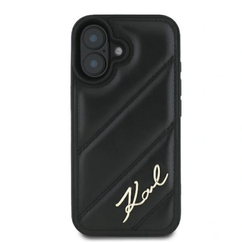 Etui Karl Lagerfeld KLHCP16MPQDSMGK Apple iPhone 16 Plus hardcase Quilted Signature czarny/black