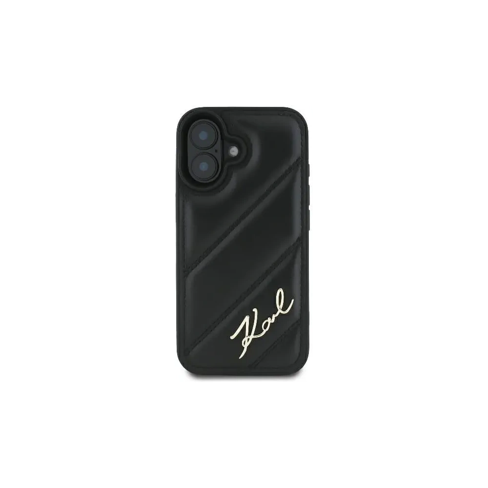 Hurtownia GSM - Karl Lagerfeld KLHCP16MPQDSMGK Apple iPhone 16 Plus husă din plastic cu model matlasat neagră - KLD21739 - {ean13} - Hurt