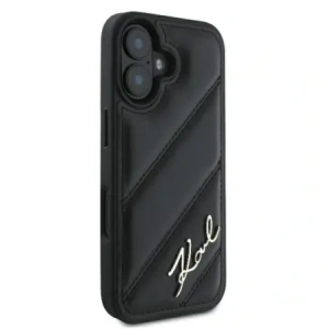 Hurtownia GSM - Karl Lagerfeld KLHCP16MPQDSMGK Apple iPhone 16 Plus kemény tok steppelt jelzés fekete - KLD21739 - {ean13} - Hurt