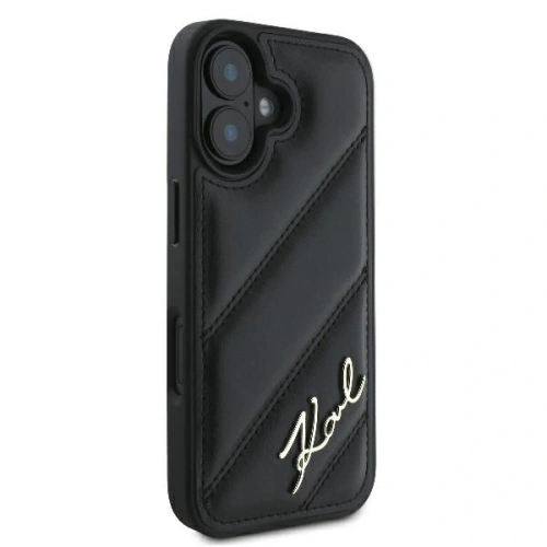 Etui Karl Lagerfeld KLHCP16MPQDSMGK Apple iPhone 16 Plus hardcase Quilted Signature czarny/black