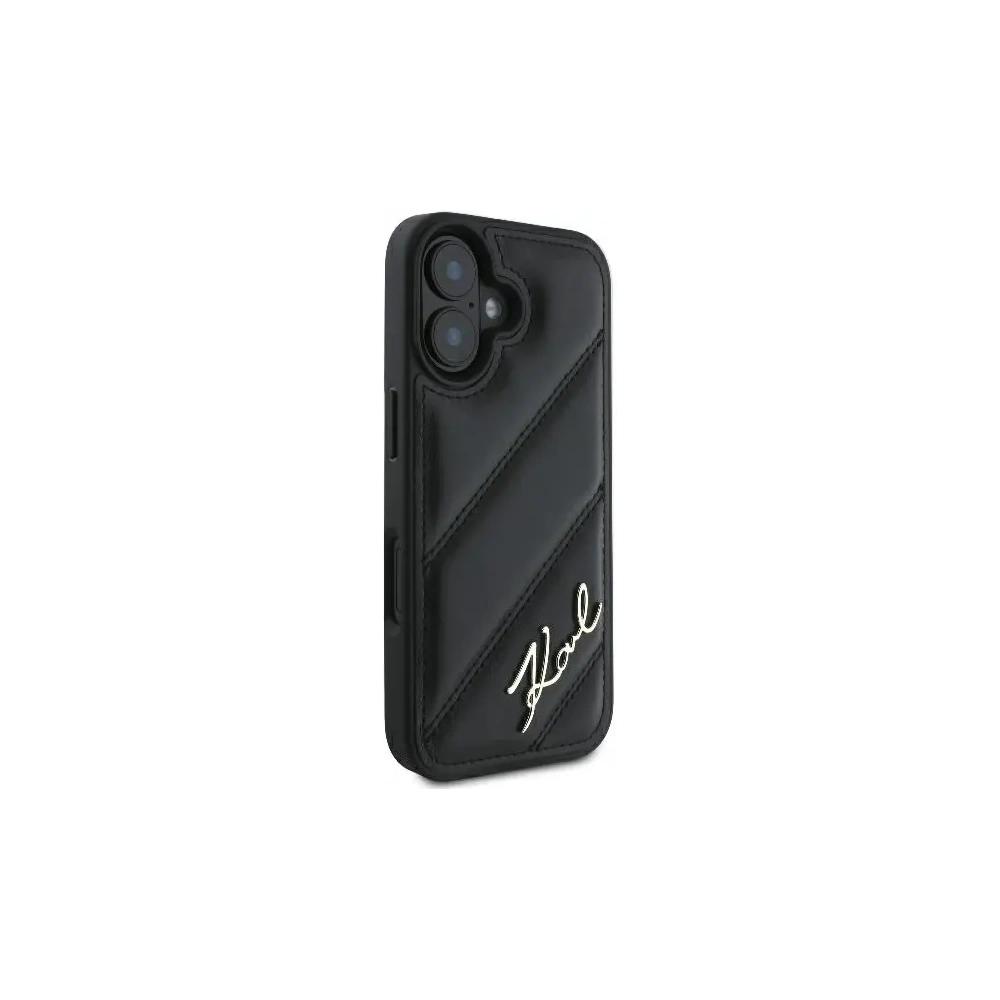 Hurtownia GSM - Karl Lagerfeld KLHCP16MPQDSMGK Apple iPhone 16 Plus husă din plastic cu model matlasat neagră - KLD21739 - {ean13} - Hurt
