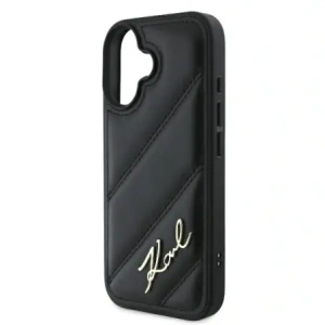 Hurtownia GSM - Karl Lagerfeld KLHCP16MPQDSMGK Apple iPhone 16 Plus kemény tok steppelt jelzés fekete - KLD21739 - {ean13} - Hurt