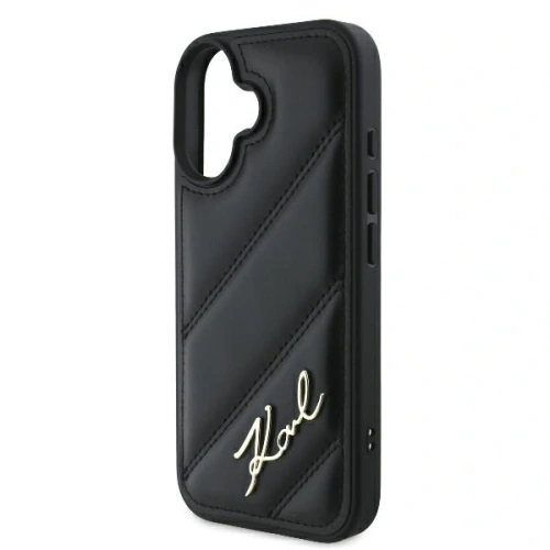 Etui Karl Lagerfeld KLHCP16MPQDSMGK Apple iPhone 16 Plus hardcase Quilted Signature czarny/black