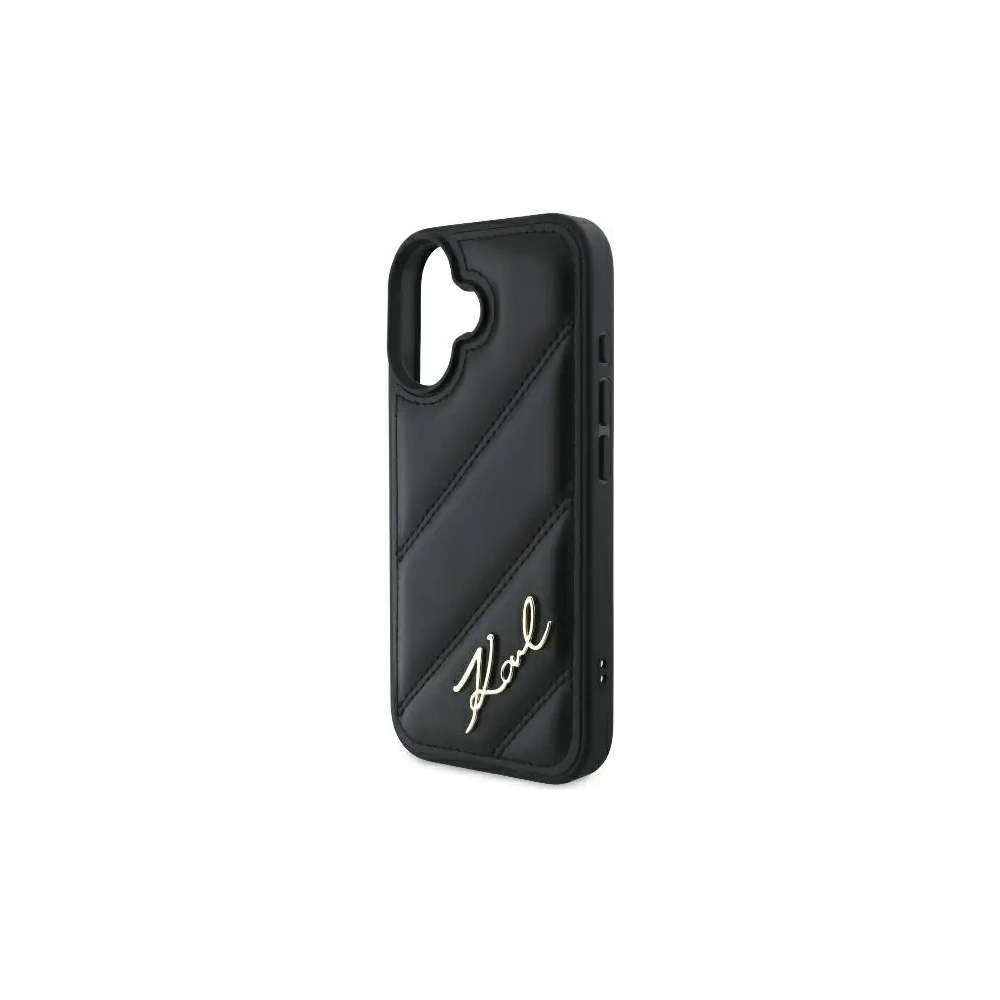 Hurtownia GSM - Karl Lagerfeld KLHCP16MPQDSMGK Apple iPhone 16 Plus husă din plastic cu model matlasat neagră - KLD21739 - {ean13} - Hurt