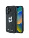 Etui Karl Lagerfeld KLHCP16SPGKLCHPK Apple iPhone 16 hardcase Monogram Choupette Head Pin černý/black