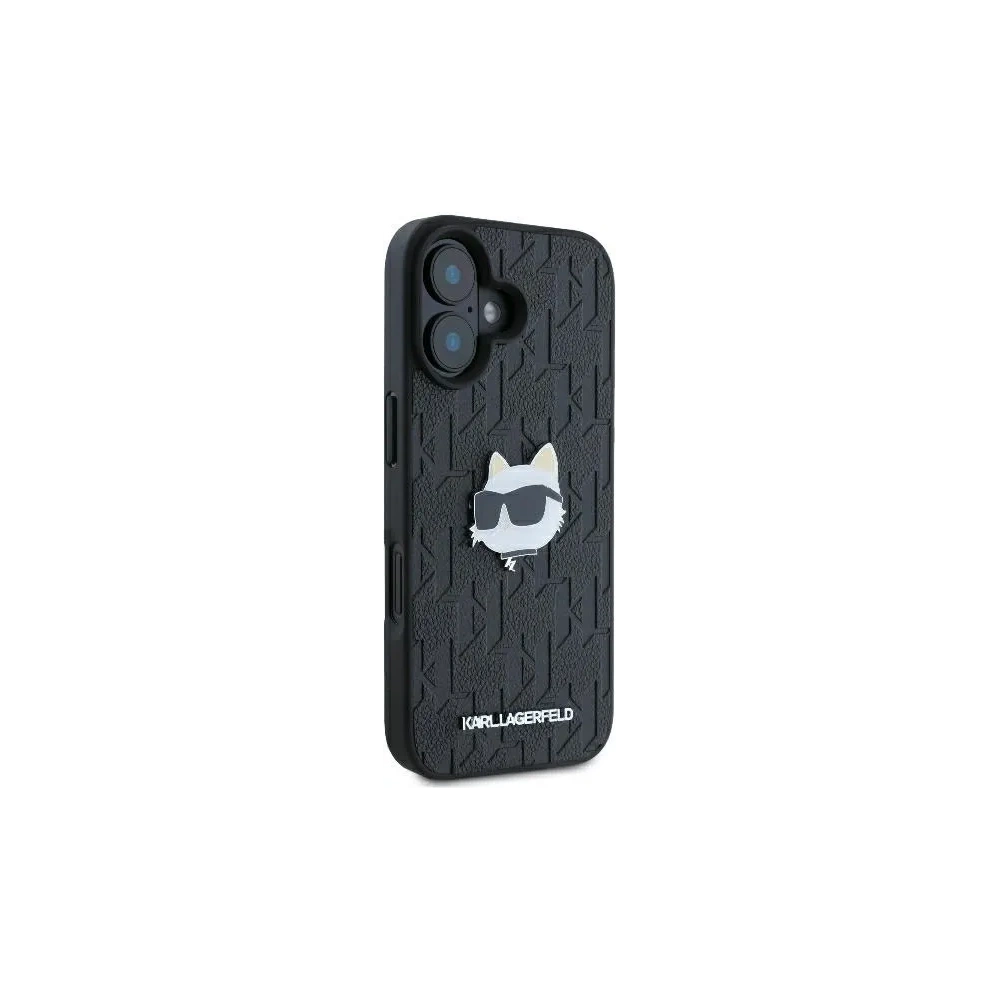Hurtownia GSM - Karl Lagerfeld KLHCP16SPGKLCHPK Apple iPhone 16 Hardcase Monogram Choupette Head Pin schwarz - KLD21740 - {ean13} - Hurt