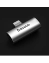 Hurtownia GSM - Adapter Audio Baseus L46 Lightning do 2x Lightning (srebrno-czarny) - BSU1203SLVBLK - {ean13} - Hurt