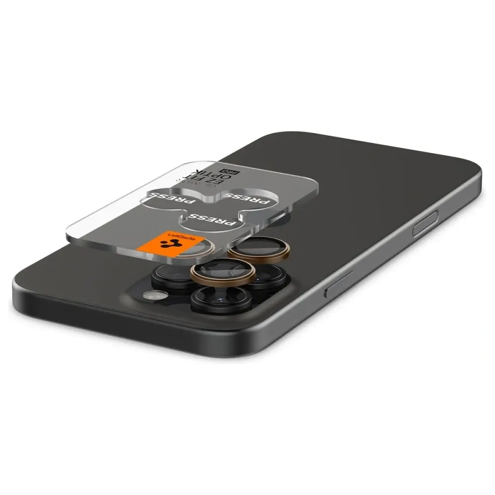 Hurtownia GSM - Szkło hartowane na aparat Spigen GLAS.tR Ez Fit Optik Pro Camera Protector Apple iPhone 16 Pro / Pro Max Desert Titanium [2 PACK] - SPN16506 - {ean13} - Hurt