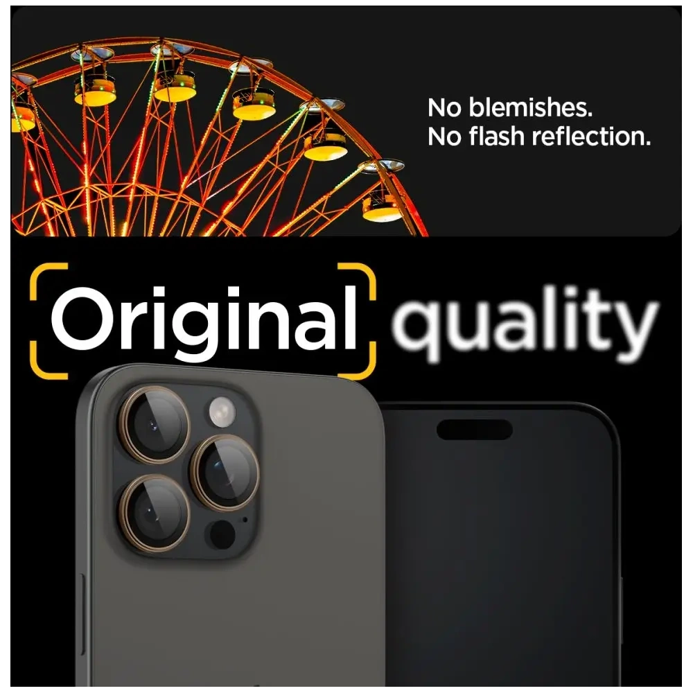 Hurtownia GSM - Szkło hartowane na aparat Spigen GLAS.tR Ez Fit Optik Pro Camera Protector Apple iPhone 16 Pro / Pro Max Desert Titanium [2 PACK] - SPN16506 - {ean13} - Hurt