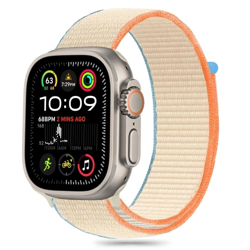 Pasek Tech-Protect Nylon Apple Watch 6 / 7 / 8 / 9 / 10 / SE / Ultra 1 / 2 44/45/46/49mm Cream