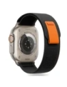 Pásek Tech-Protect Nylon Stripe Apple Watch 6 / 7 / 8 / 9 / 10 / SE / Ultra 1 / 2 44/45/46/49mm Černá/oranžová