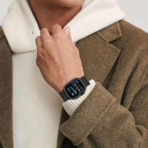 Bransoleta Tech-Protect Milano Apple Watch 6 / 7 / 8 / 9 / 10 / SE / Ultra 1 / 2 44/45/46/49mm Black