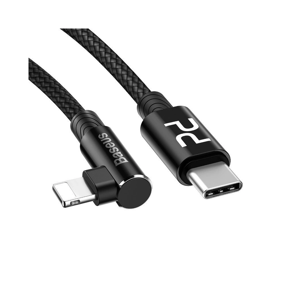 Hurtownia GSM - Cablu unghiular USB-C la Lightning PD Baseus MVP Elbow, 18W, 2m (negru) - BSU1207BLK - {ean13} - Hurt