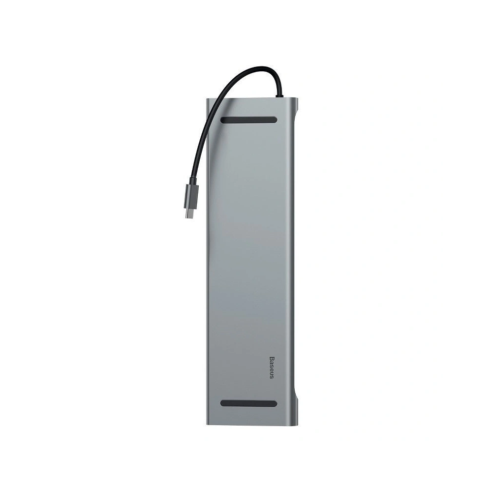 Hurtownia GSM - Adapter 11w1 Baseus Enjoyment, HUB USB-C do 2x HDMI, 3x USB 3.0, VGA, RJ45, USB-C PD, SD/microSD, jack 3,5mm - BSU1208 - {ean13} - Hurt