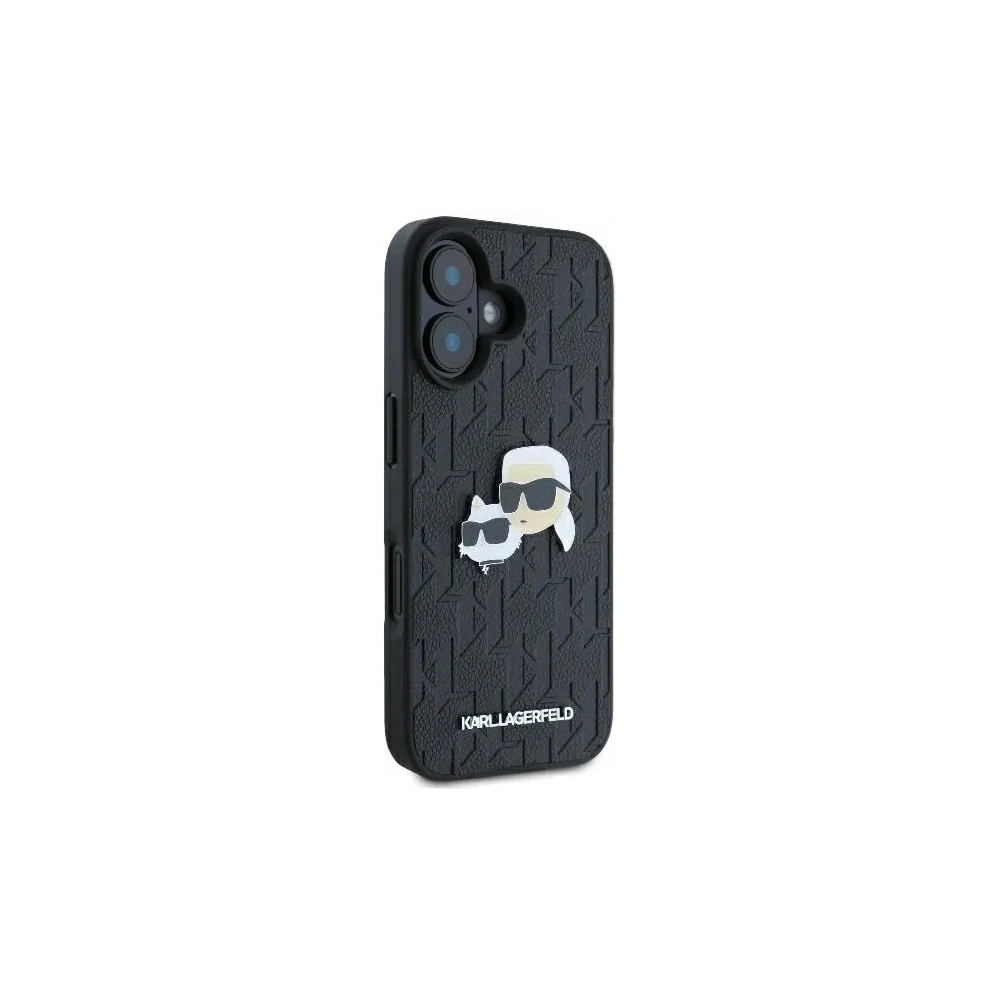 Hurtownia GSM - Etui Karl Lagerfeld KLHCP16SPGKLKCPK Apple iPhone 16 hardcase Monogram Karl&Chaoupette Head Pin czarny/black - KLD21742 - {ean13} - Hurt