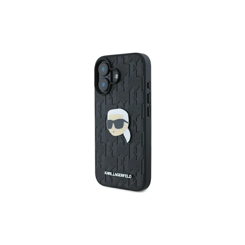 Hurtownia GSM - Etui Karl Lagerfeld KLHCP16SPGKLKIPK Apple iPhone 16 hardcase Monogram Karl Head Pin černý/black - KLD21743 - {ean13} - Hurt