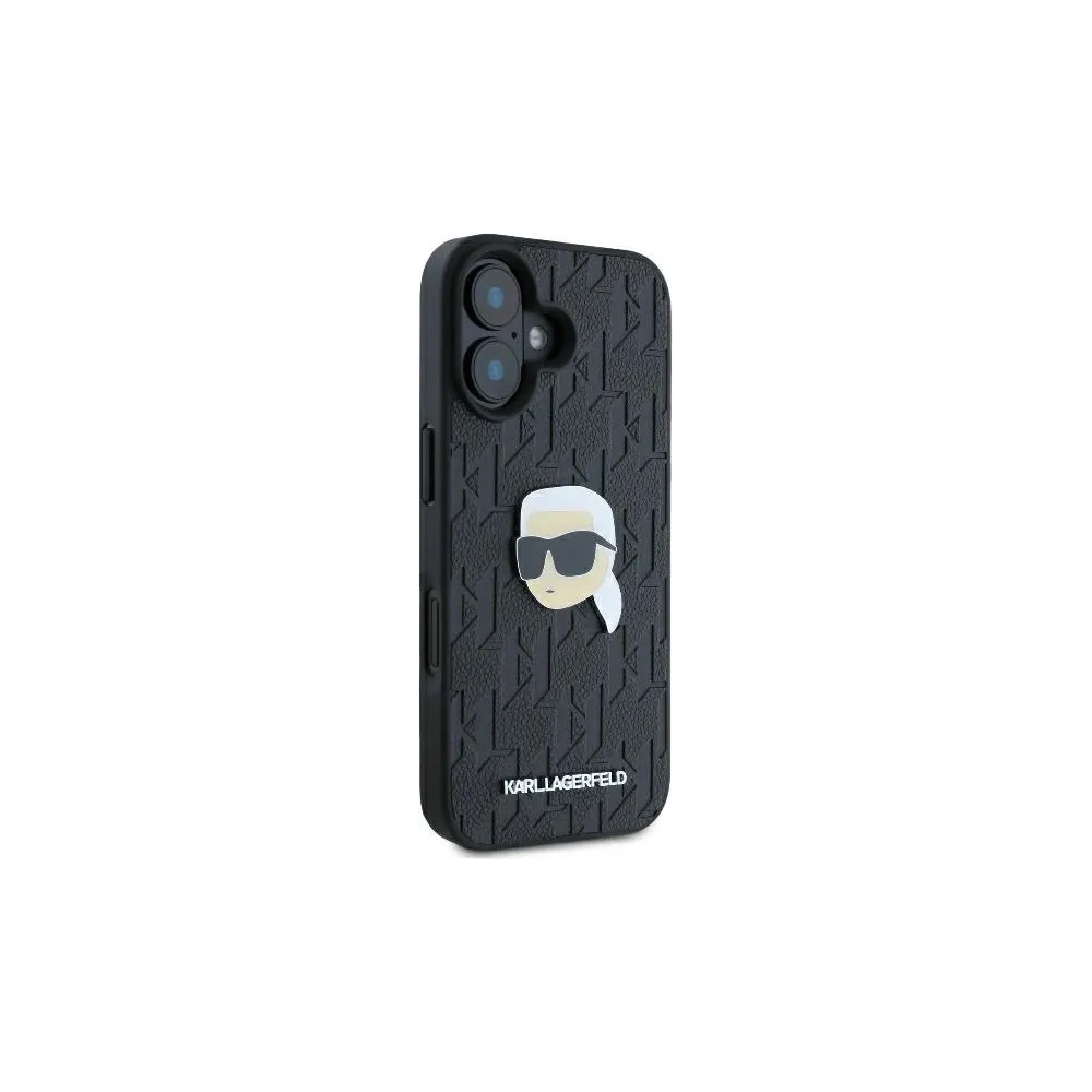 Hurtownia GSM - Etui Karl Lagerfeld KLHCP16SPGKLKIPK Apple iPhone 16 hardcase Monogram Karl Head Pin czarny/black - KLD21743 - {ean13} - Hurt