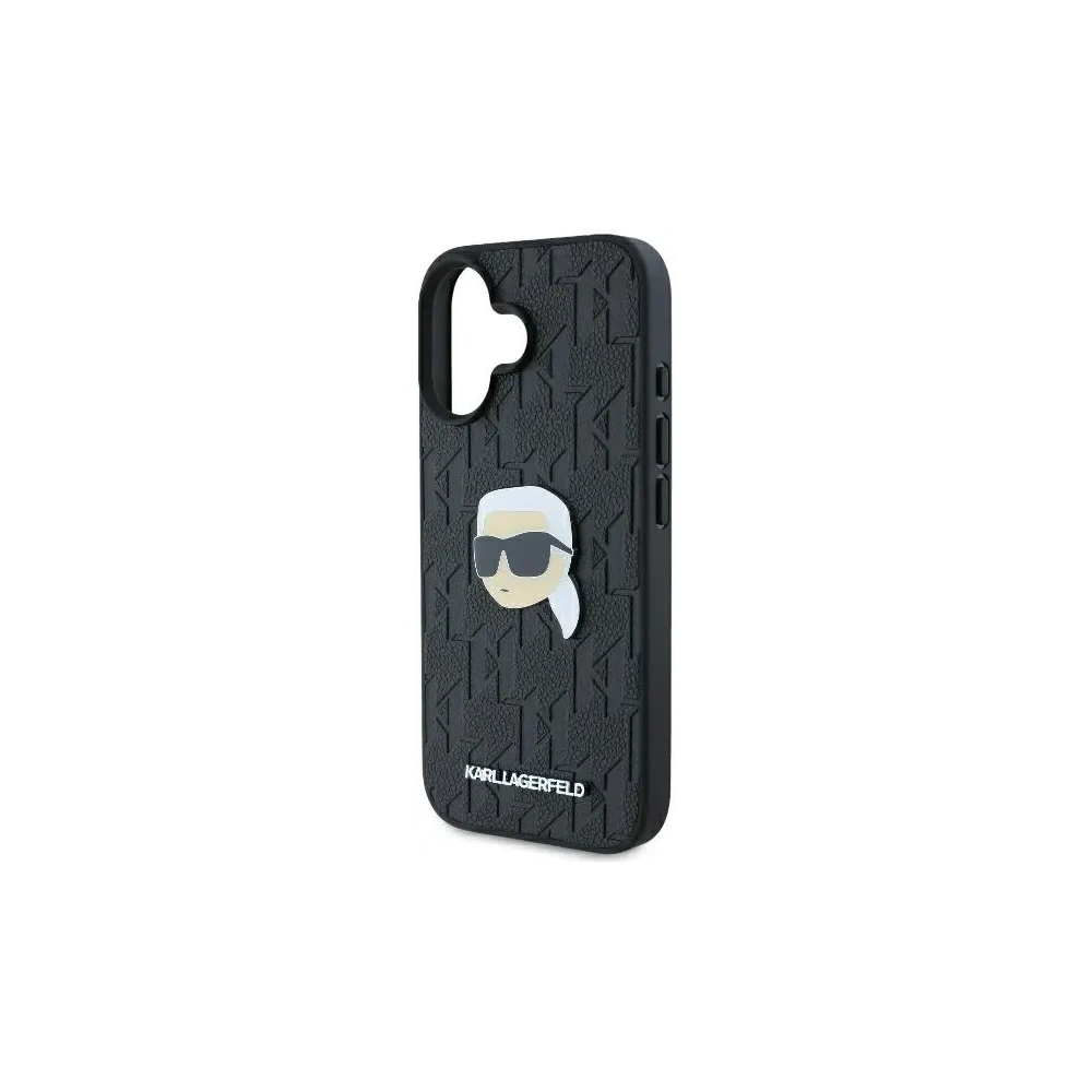 Hurtownia GSM - Etui Karl Lagerfeld KLHCP16SPGKLKIPK Apple iPhone 16 hardcase Monogram Karl Head Pin černý/black - KLD21743 - {ean13} - Hurt