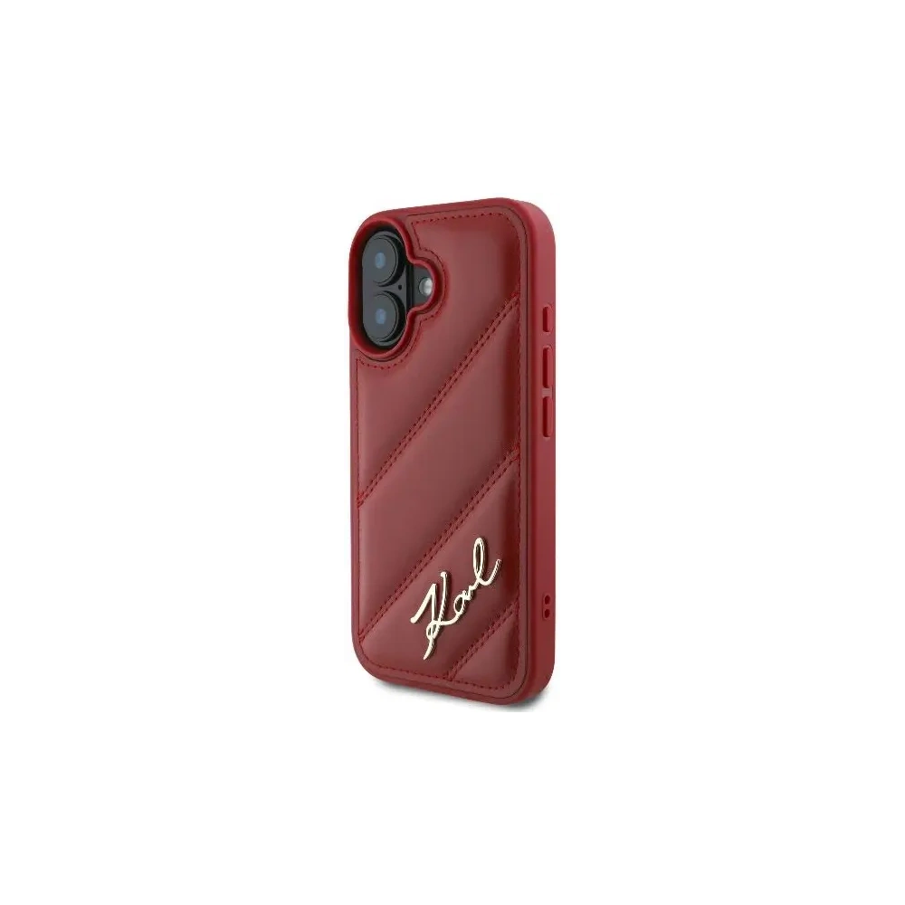 Hurtownia GSM - Karl Lagerfeld KLHCP16SPQDSMGR Apple iPhone 16 Hartschale gestepptes Signature rot - KLD21746 - {ean13} - Hurt
